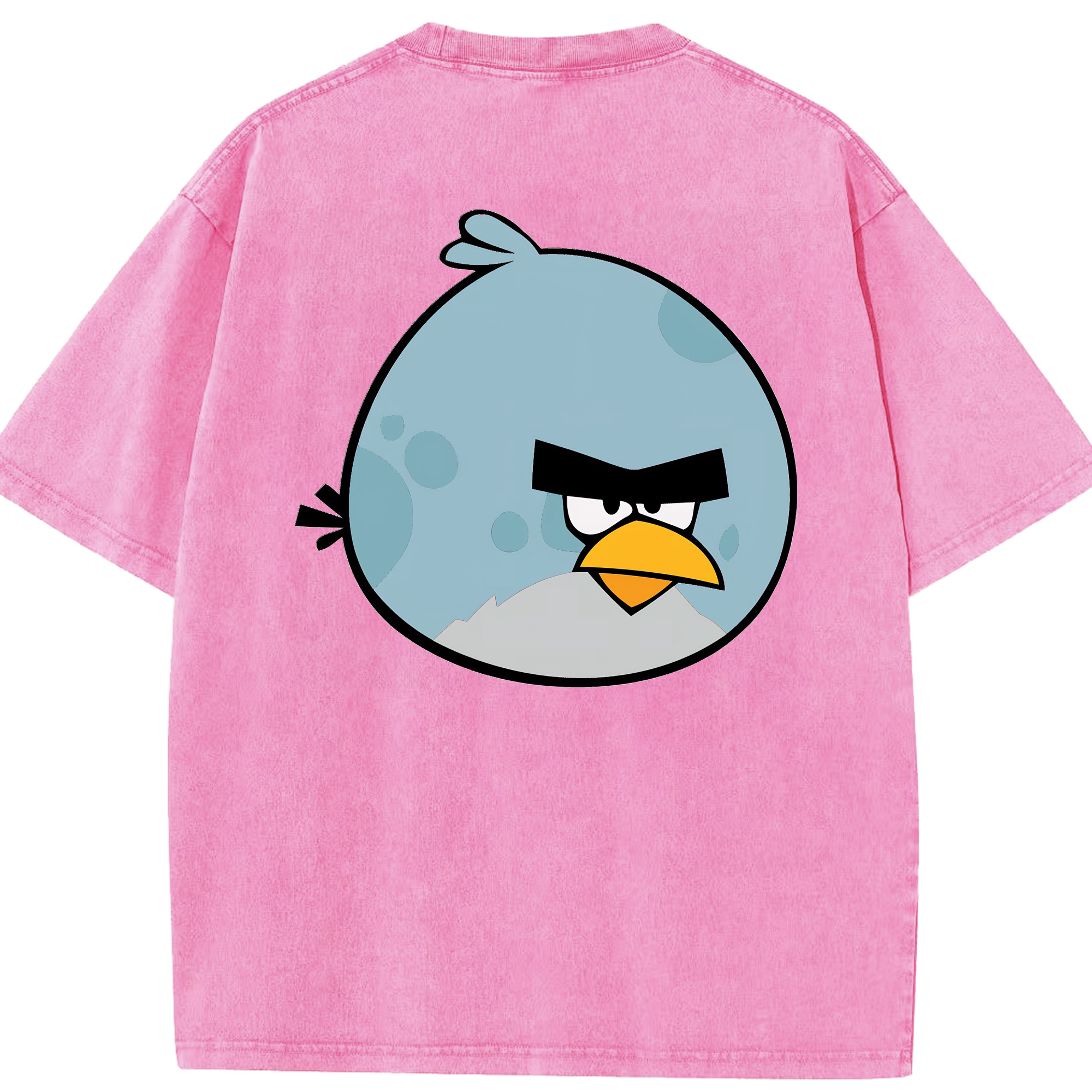 （画像用） Angry Birds アングリーバード 綿100% ヴィンテージ風 半袖Tシャツ（背面プリント）